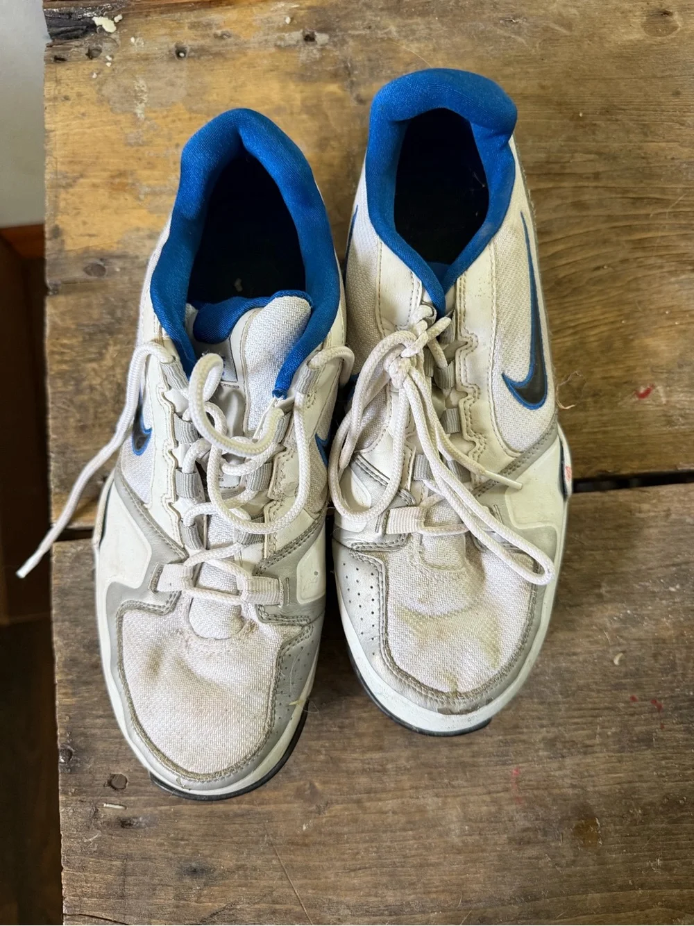 Nike Boy’s White and Blue Athletic Sneakers
